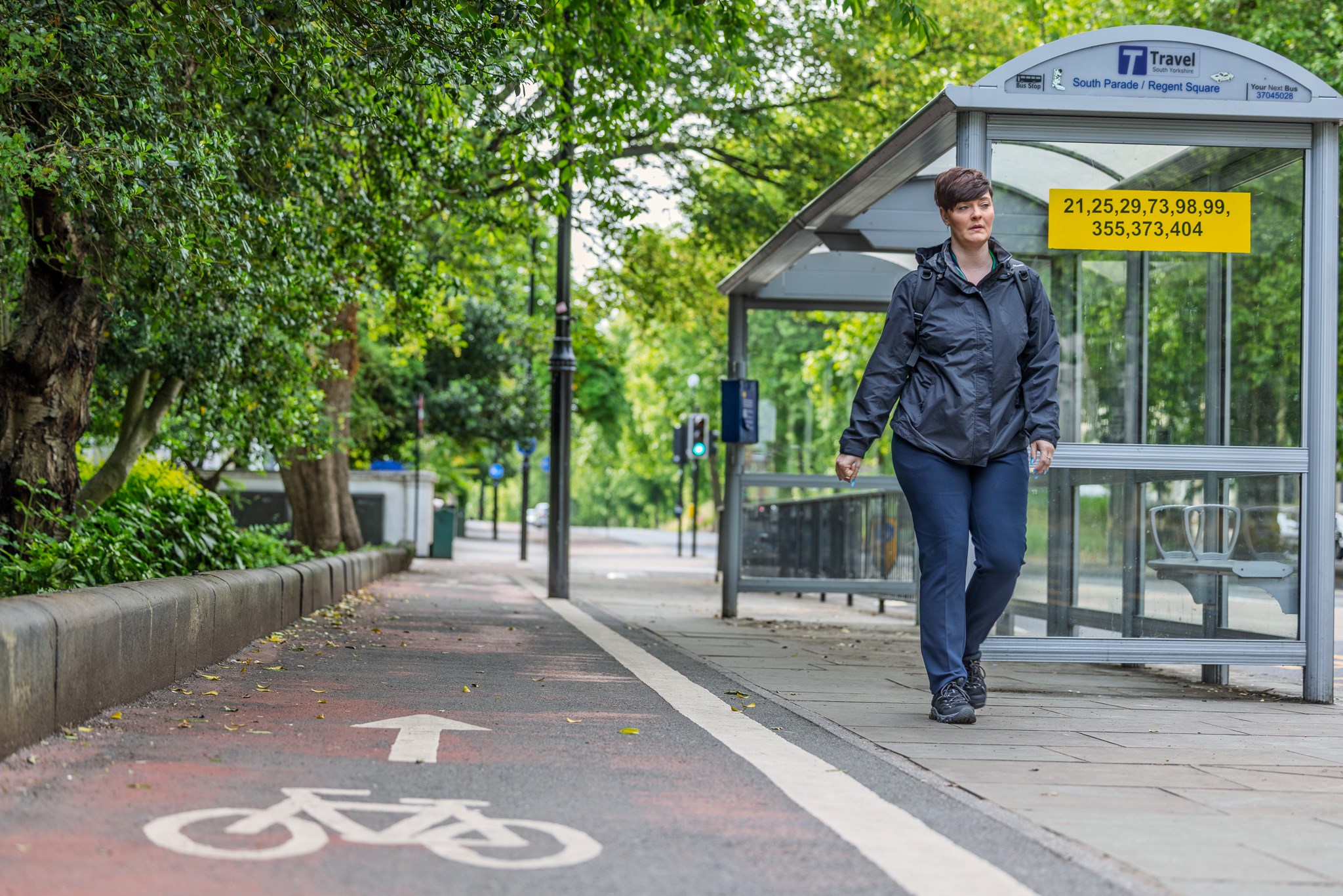 Cycle lane on Bawtry Road 